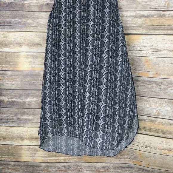 Rachel Rachel Roy Dress Black Snakeskin Look M - Picture 2 of 7